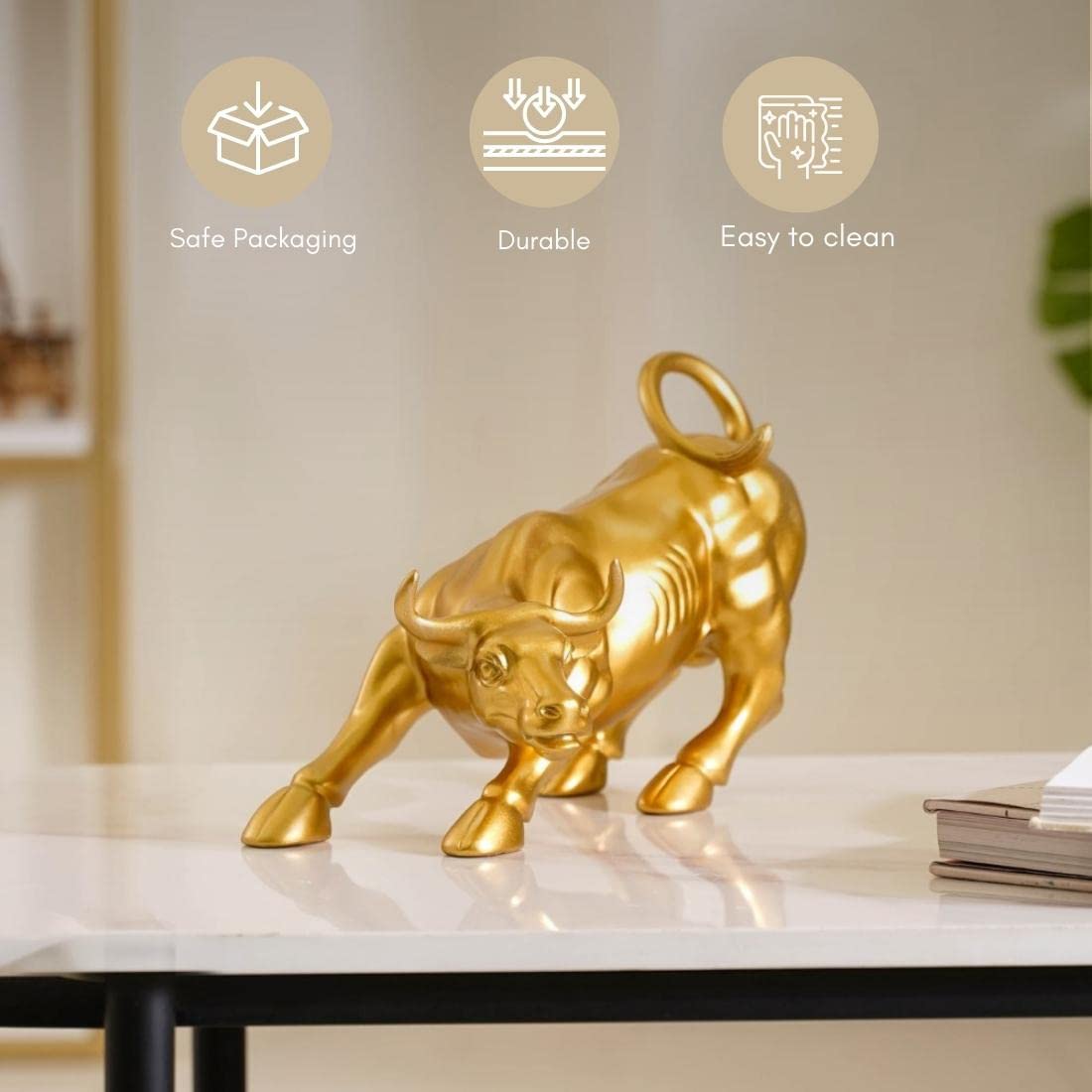 Nestasia Mother and Baby Elephant Decor - Aesthetic Room Decor, Bedroom Decoration Items, Decorative Items for Home, Gold