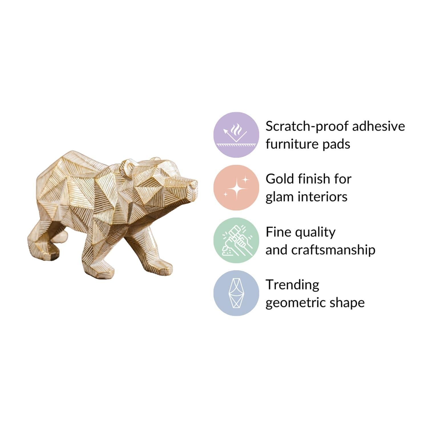 Nestasia Mother and Baby Elephant Decor - Aesthetic Room Decor, Bedroom Decoration Items, Decorative Items for Home, Gold