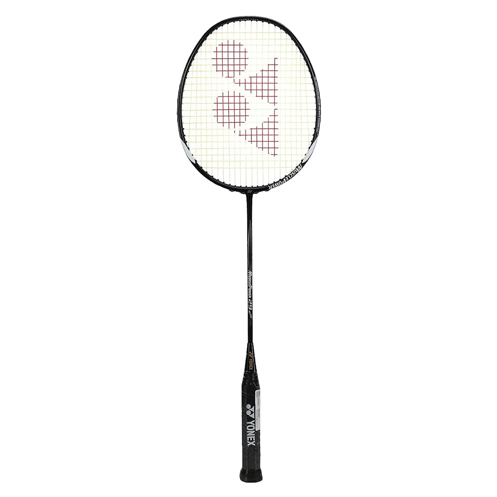 YONEX Muscle Power 29 Carbon Graphite Strung Badminton Racquet ( Black/White , G4 , 85-92 grams , 24 pounds )