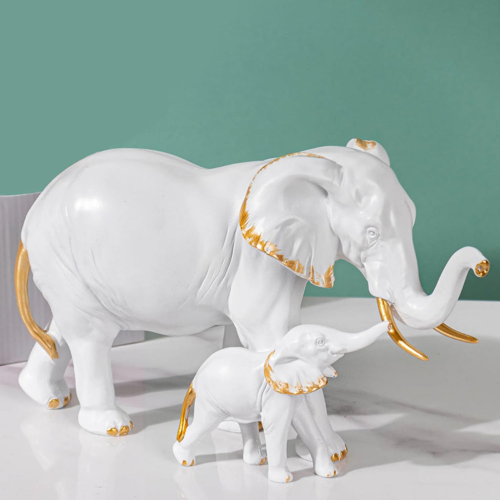 Nestasia Mother and Baby Elephant Decor - Aesthetic Room Decor, Bedroom Decoration Items, Decorative Items for Home, Gold