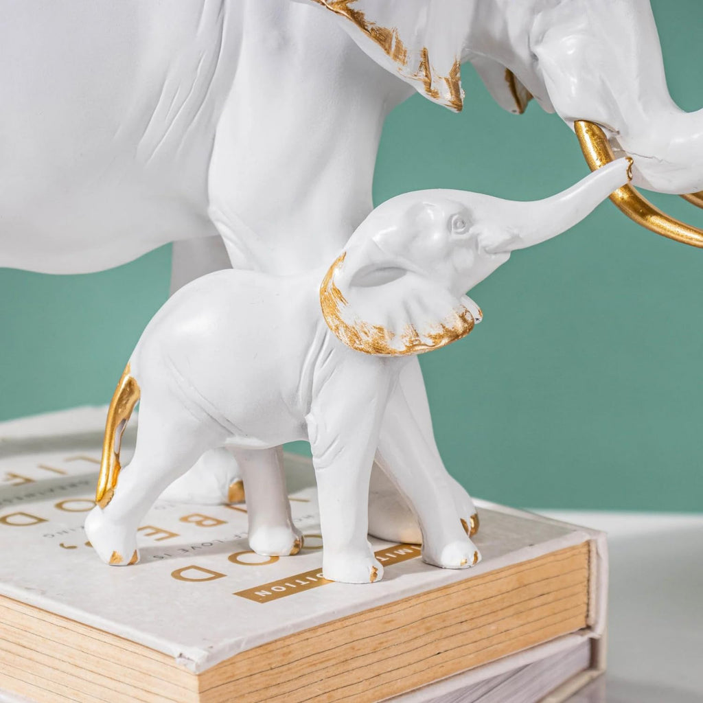 Nestasia Mother and Baby Elephant Decor - Aesthetic Room Decor, Bedroom Decoration Items, Decorative Items for Home, Gold