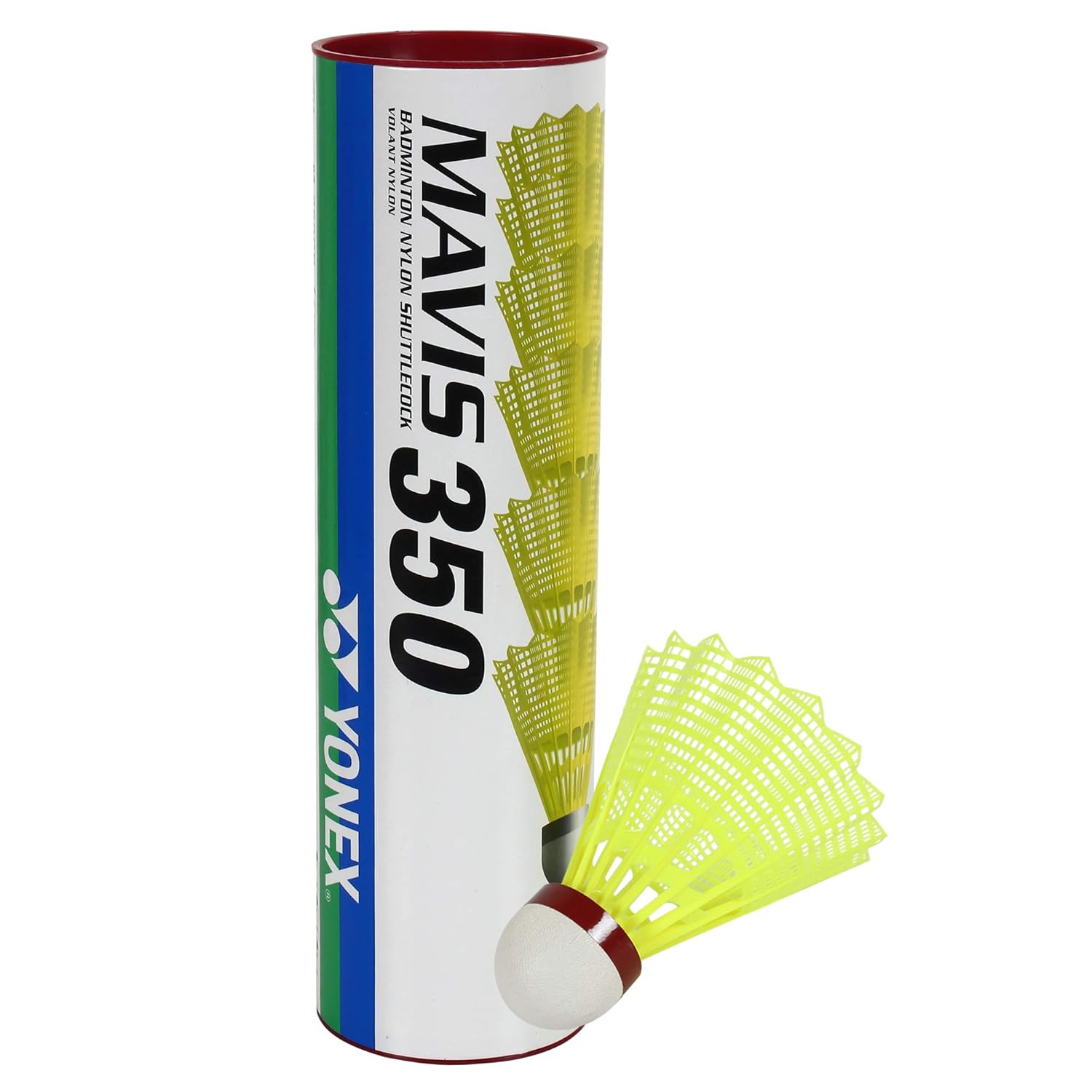 Yonex Mavis 350 Green Cap Nylon Shuttlecock (Yellow)