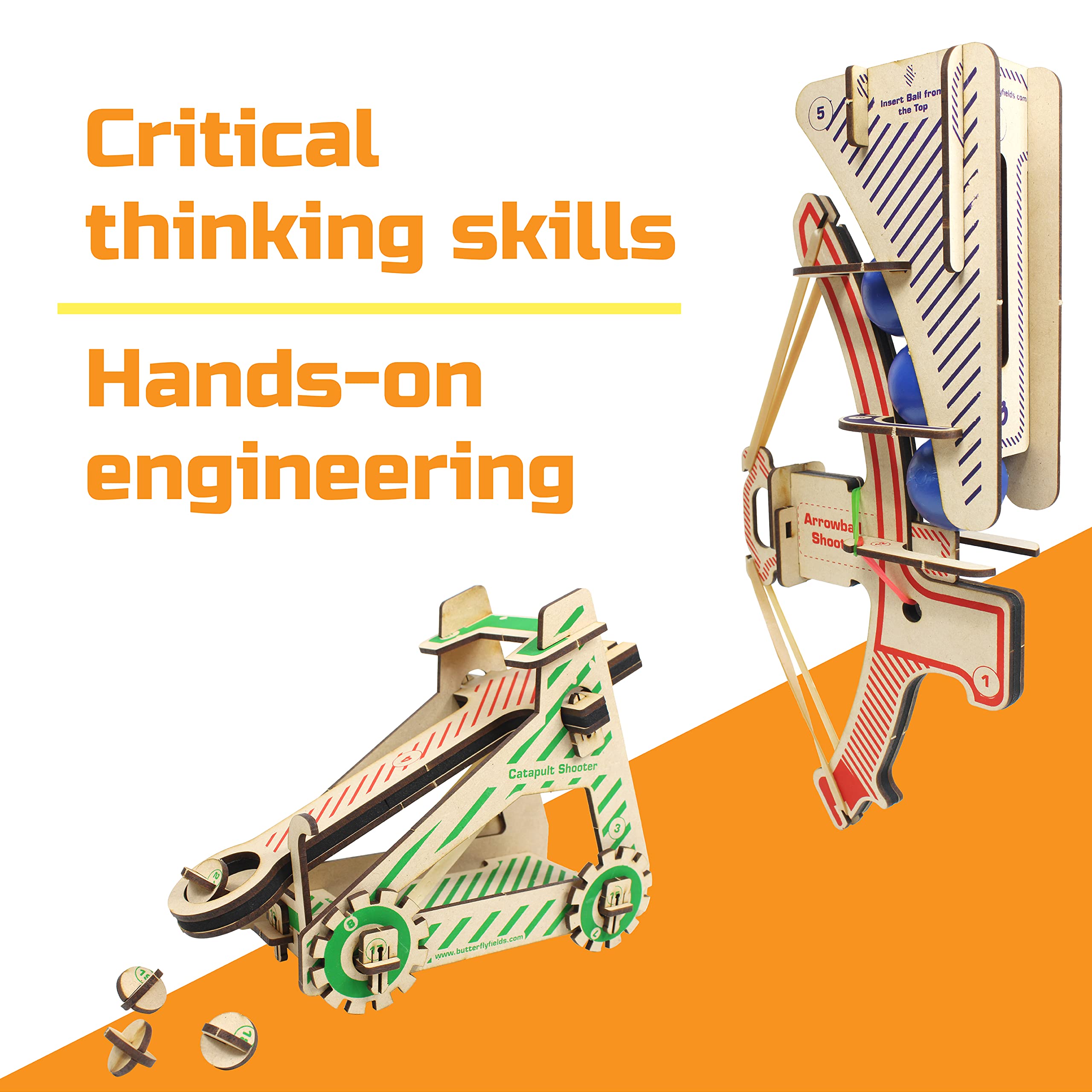 Butterfly EduFields 5in1 STEM Robotics kit | Robotics Kits for Kids Ages 8 9 10 11 12 Years Old Boys Girls | Electronics Sensor Toy Modules | No Coding Required | Birthday Gift for Kids Ages 8+